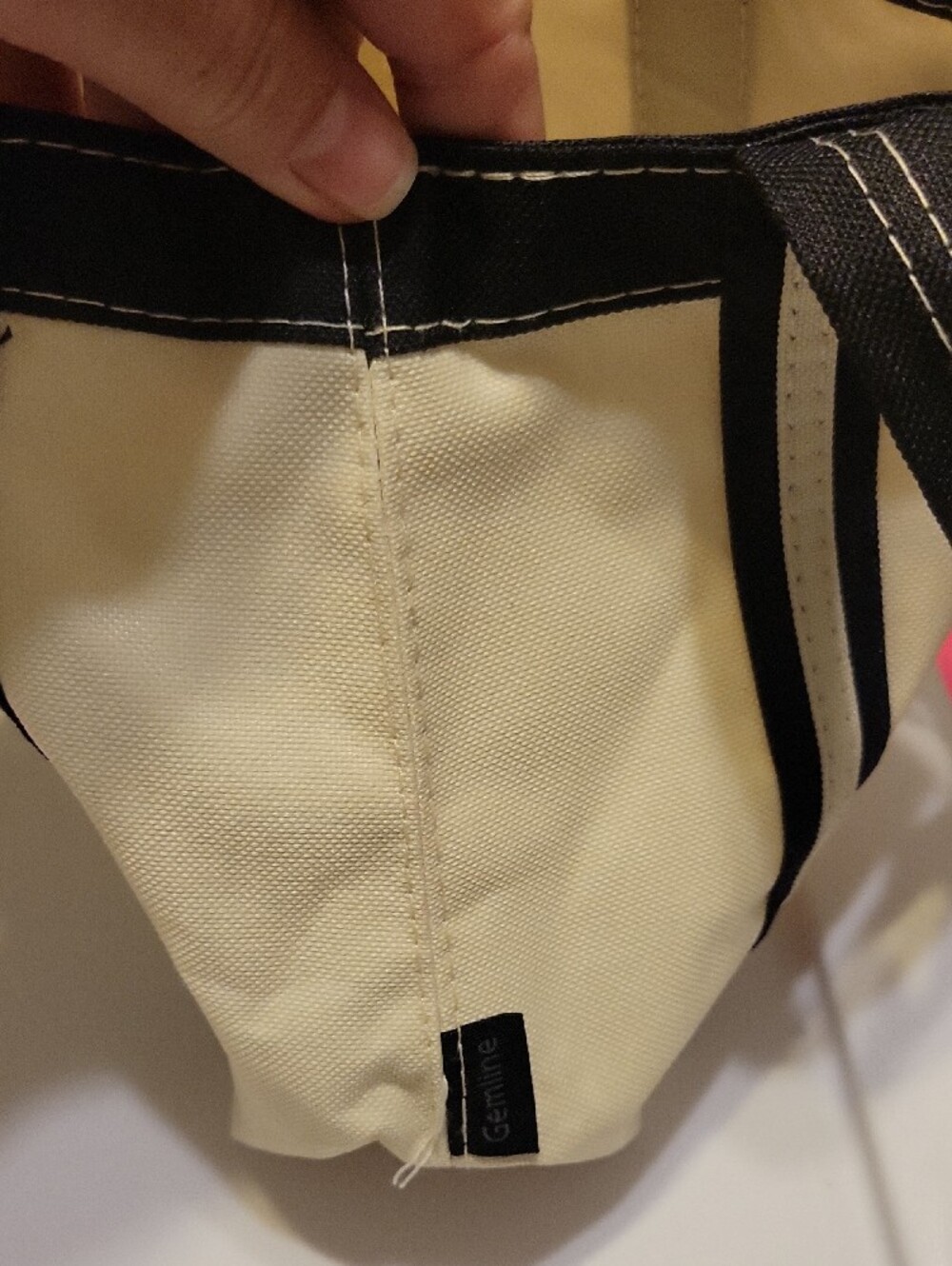 New Ritz Carlton Orlando Grande Lakes Cream and Black Canvas Small Tote Bag - Picture 6 of 7